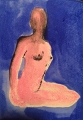 Bridget Griggs abstract art/ Toronto abstract artist/ pink female nude