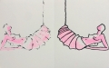 Bridget Griggs abstract art/ Toronto abstract artist/ pink female nude