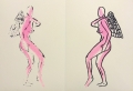 Bridget Griggs abstract art/ Toronto abstract artist/ pink female nude