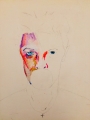 bowie, less is more portrait, 8x10 inches, acrylic on cradled wood panel